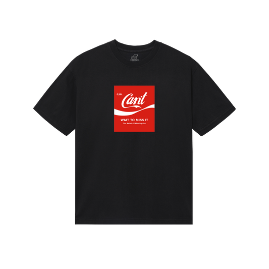 Can't Wait Black Tee Front