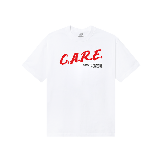 "CARE" T-Shirt / white