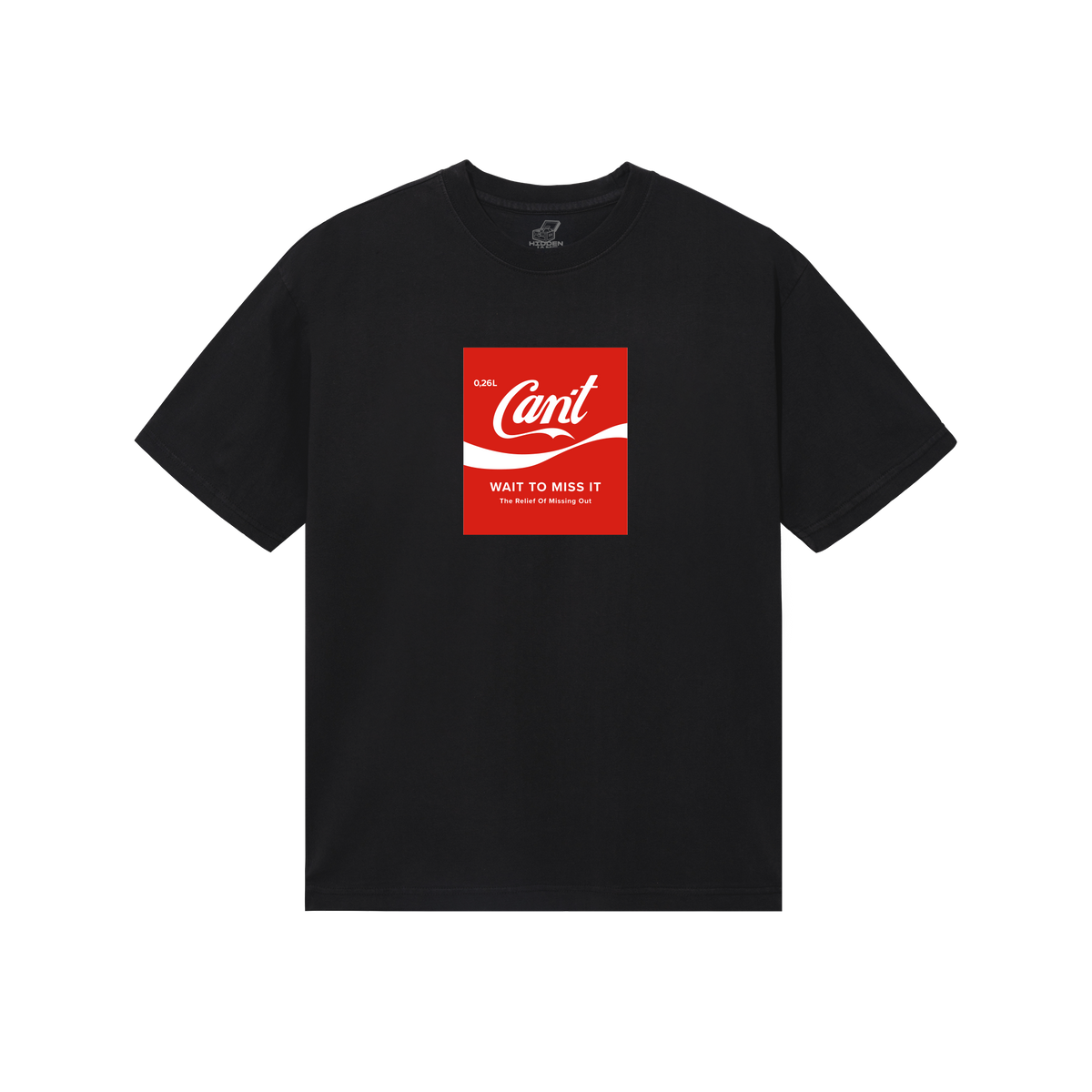 Can't Wait Black Tee Front