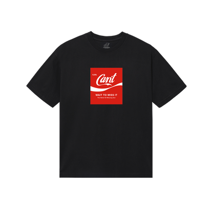 Can't Wait Black Tee Front