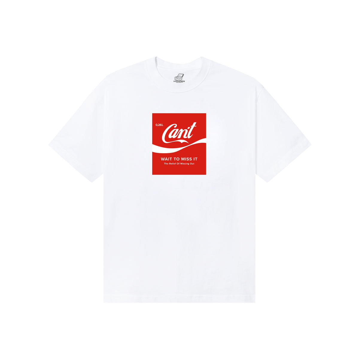 Can't Wait White Tee Front