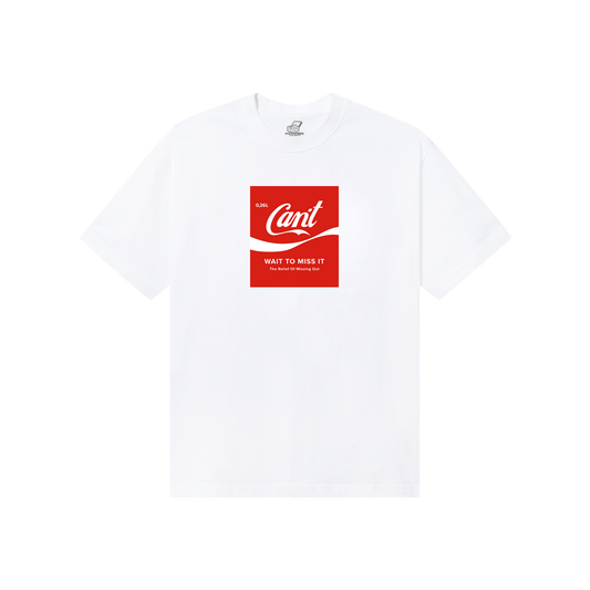 Can't Wait White Tee Front